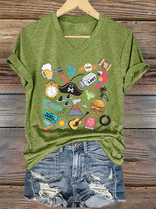 Women's Jimmy Buffett Day Iron On Short Sleeve T-Shirt