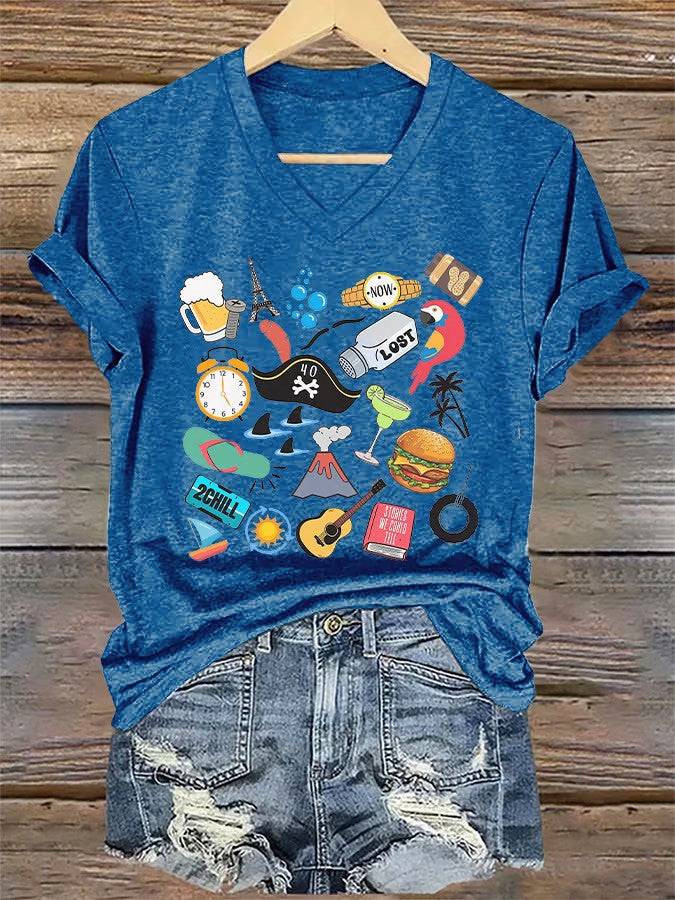 Women's Jimmy Buffett Day Iron On Short Sleeve T-Shirt