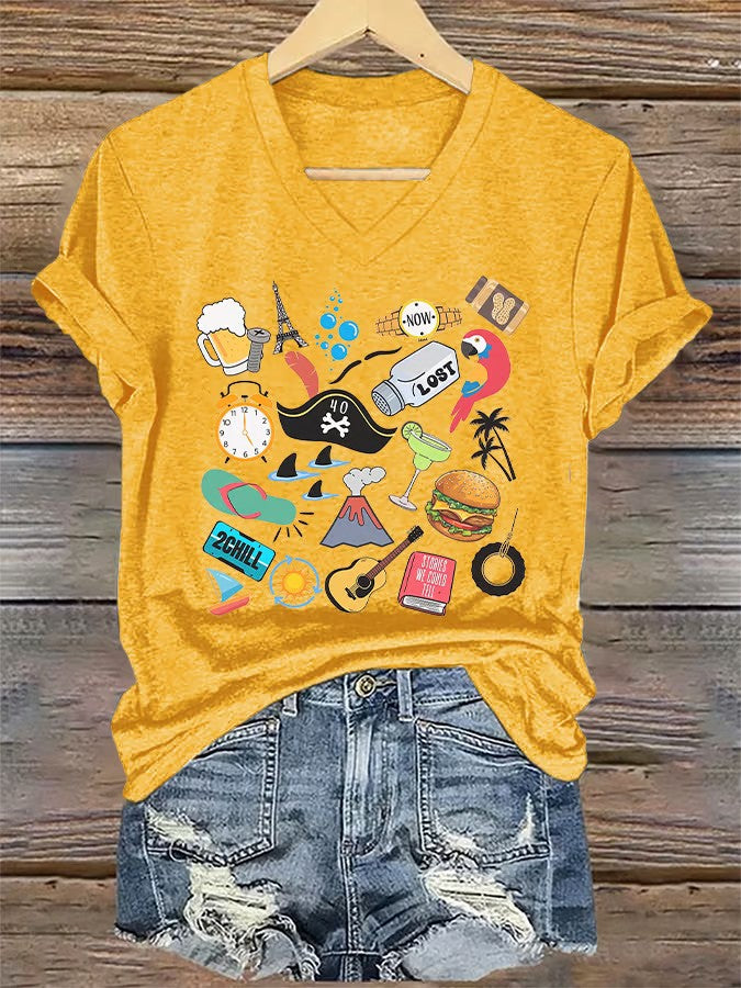 Women's Jimmy Buffett Day Iron On Short Sleeve T-Shirt
