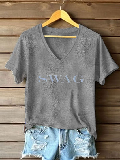 Women's Music Lover Swag Printed T-shirt