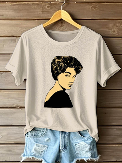 Women's Music Short-Sleeved Printed T-shirt