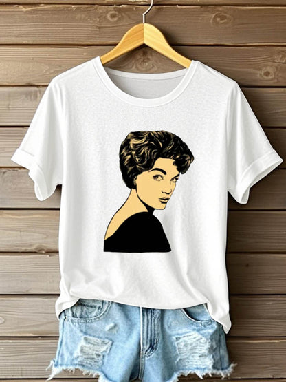 Women's Music Short-Sleeved Printed T-shirt