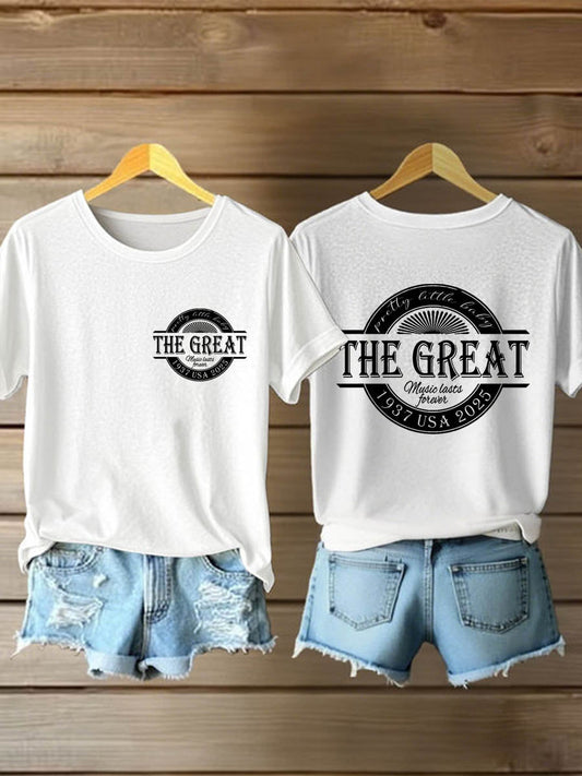Women's Music Short-Sleeved Printed T-shirt