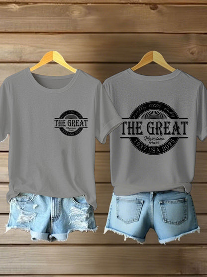 Women's Music Short-Sleeved Printed T-shirt