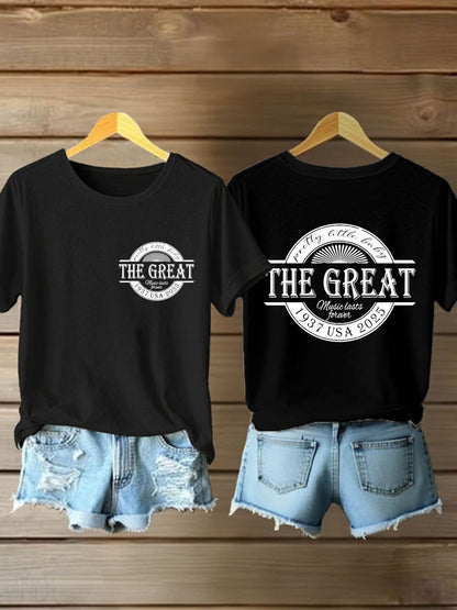 Women's Music Short-Sleeved Printed T-shirt