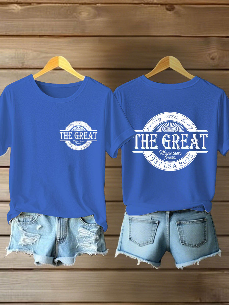 Women's Music Short-Sleeved Printed T-shirt