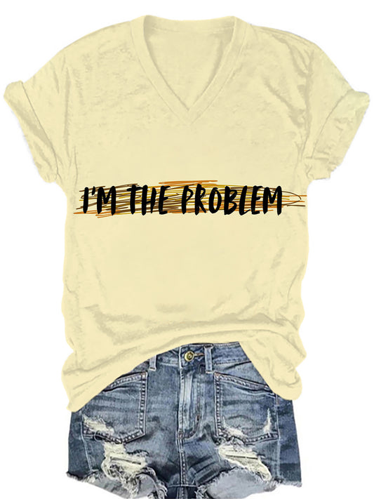Womens I'm the problem printed T-shirt