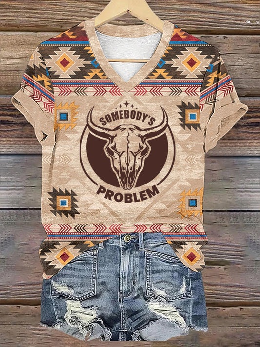 Women's Wallen Somebody's Problem Printed Short Sleeve T-Shirt