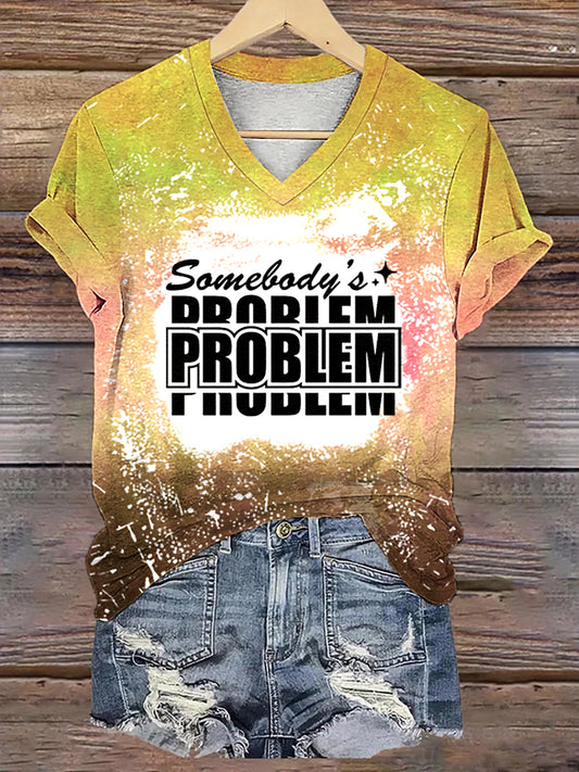 Women's Wallen Somebody's Problem Printed Short Sleeve T-Shirt