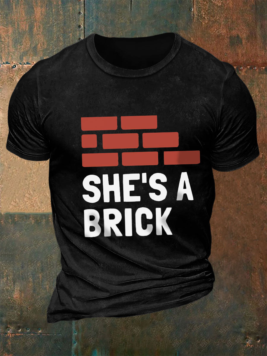 Men's She's a brick, and I'm drowning slowly T-shirt