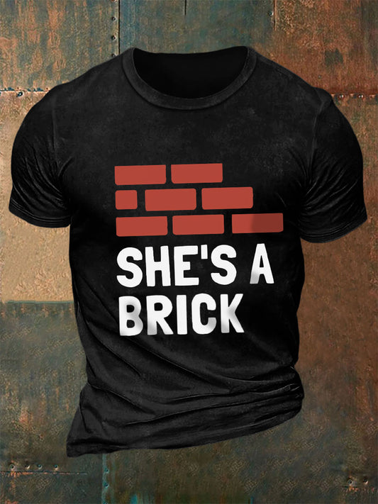 Men's She's a brick, and I'm drowning slowly T-shirt