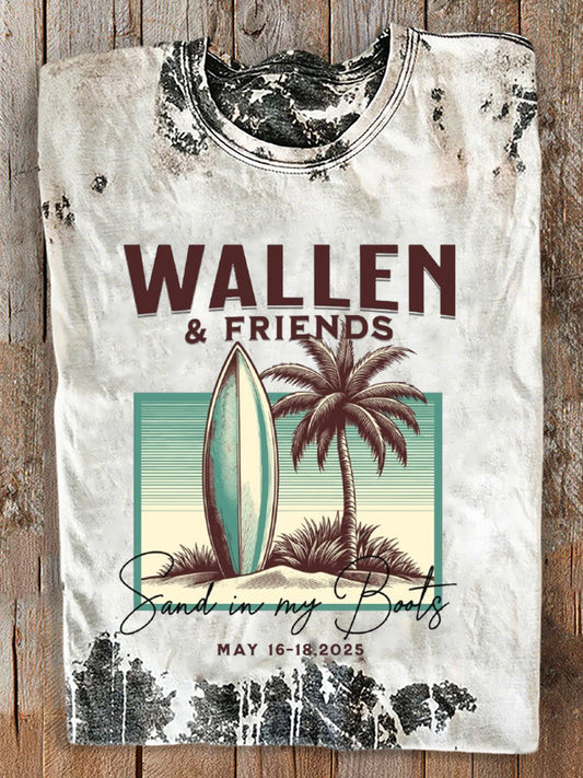 Women's Wallen Sand In My Boots Printed Short Sleeve T-Shirt
