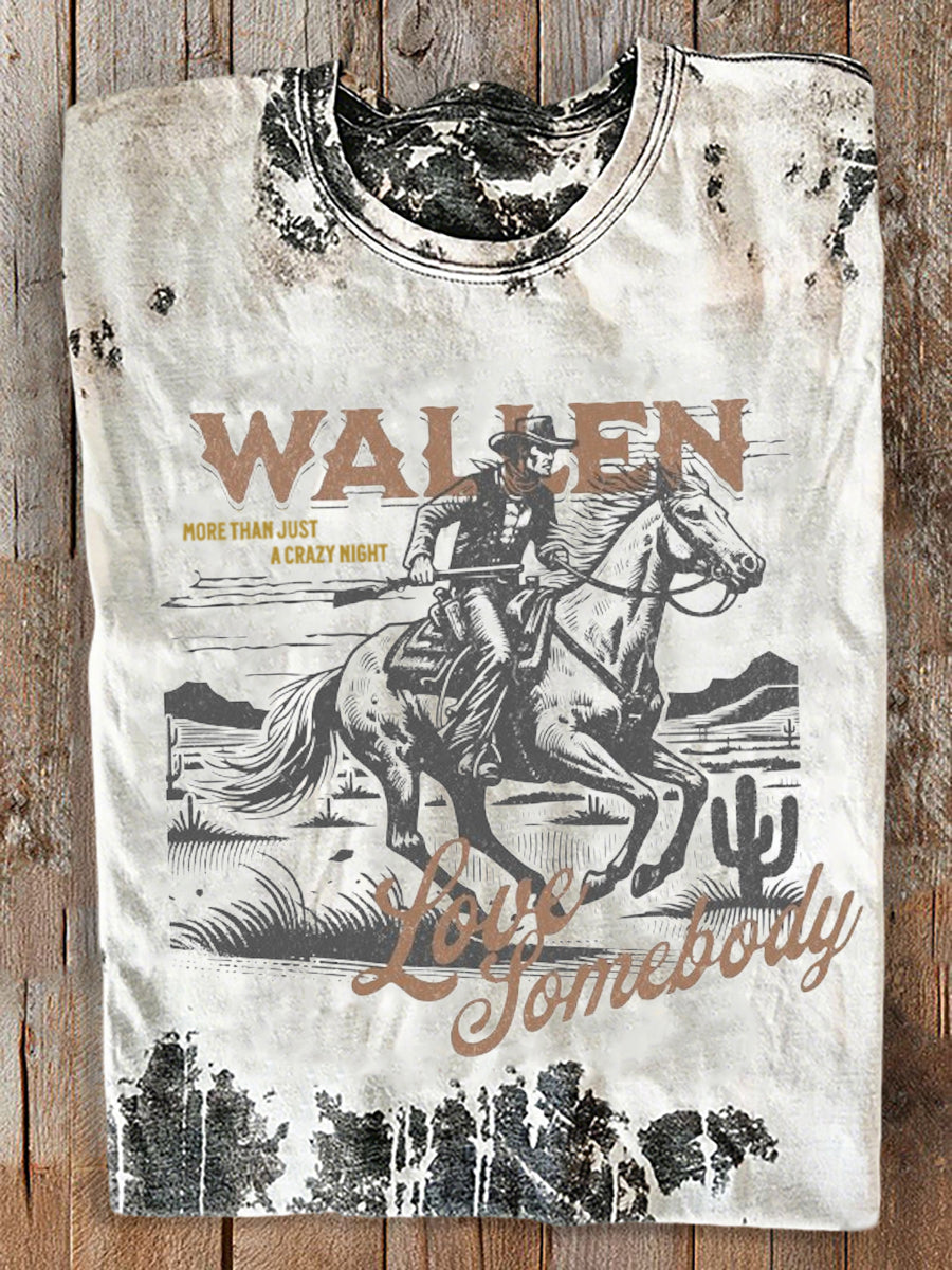 Women's Wallen Love Somebody Printed Short Sleeve T-Shirt