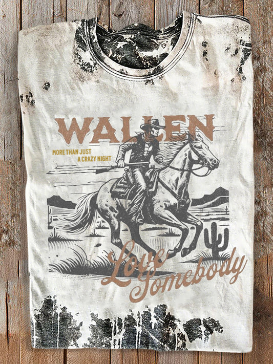 Women's Wallen Love Somebody Printed Short Sleeve T-Shirt