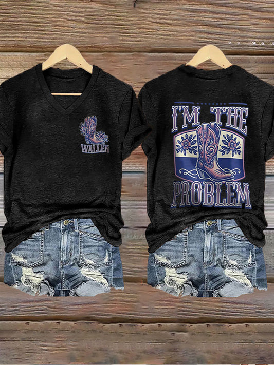 Women's Wallen I'm The Problem Printed Short Sleeve T-Shirt