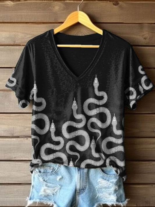 Women's Snake Album Printed T-shirt