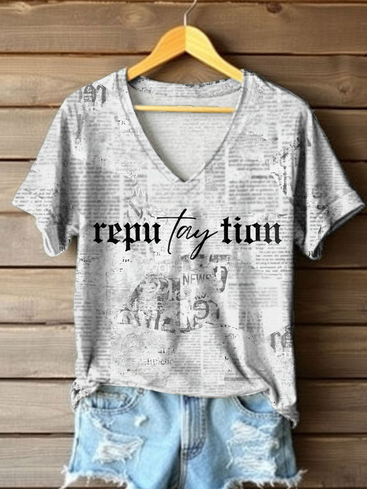 Women's Snake Album Printed T-shirt