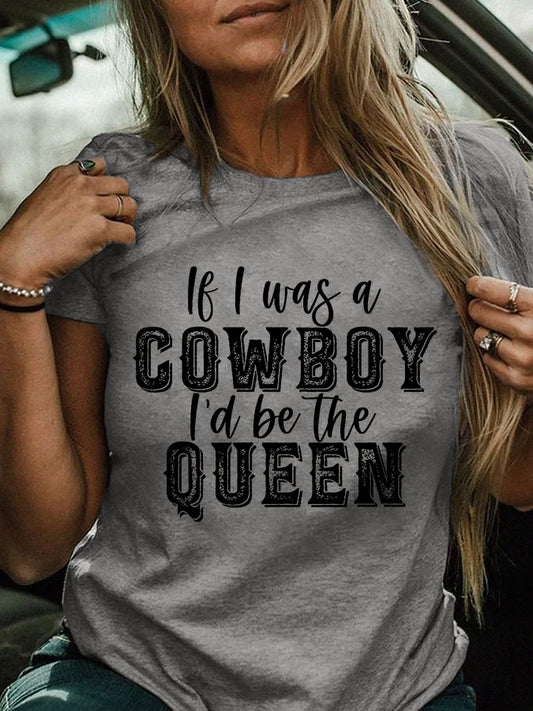 Women's Cowgirls Print Country Music Fan T-Shirt