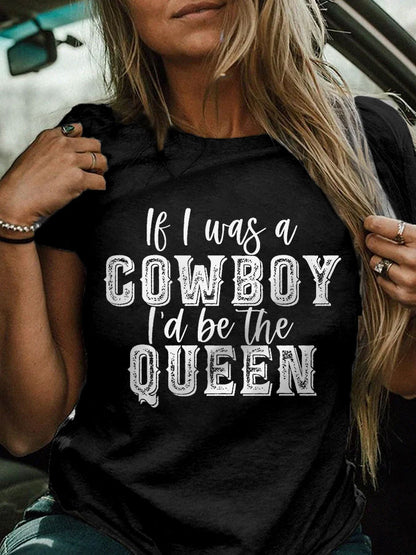 Women's Cowgirls Print Country Music Fan T-Shirt