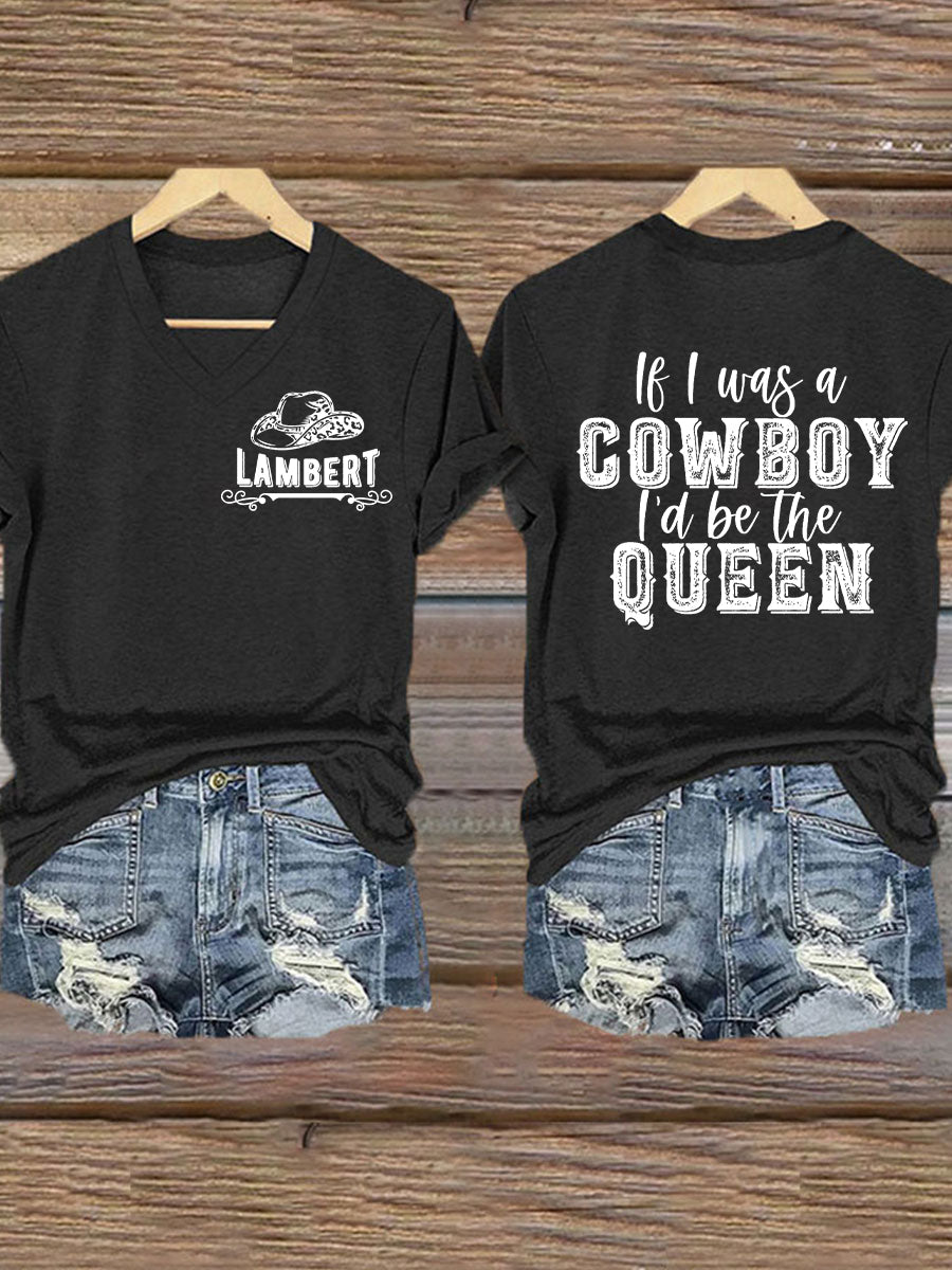 Women's Cowgirls Print Country Music Fan T-Shirt