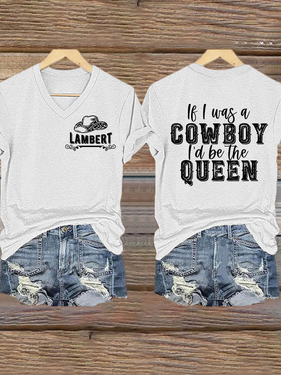 Women's Cowgirls Print Country Music Fan T-Shirt