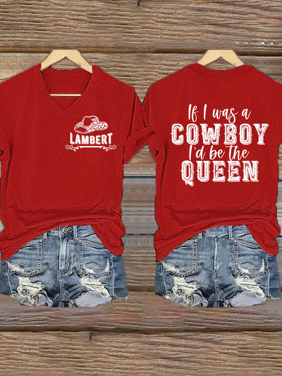 Women's Cowgirls Print Country Music Fan T-Shirt