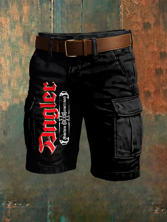 Men's Germany Iron Cross Art Print Overalls Shorts