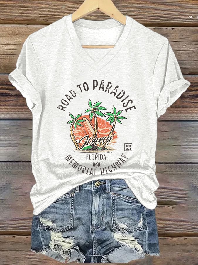 Women's Jimmy Buffett Day short-sleeved T-shirt