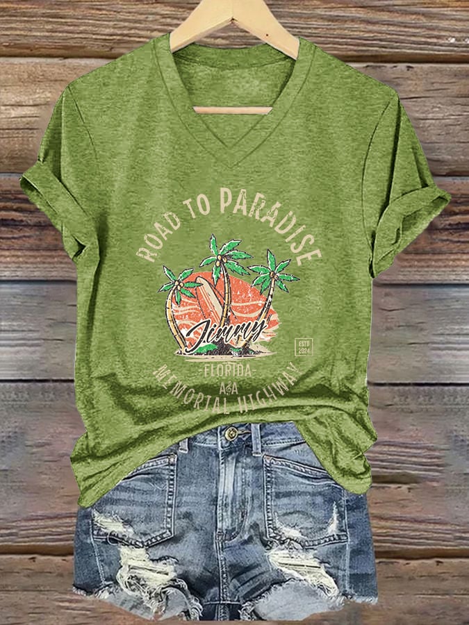 Women's Jimmy Buffett Day short-sleeved T-shirt