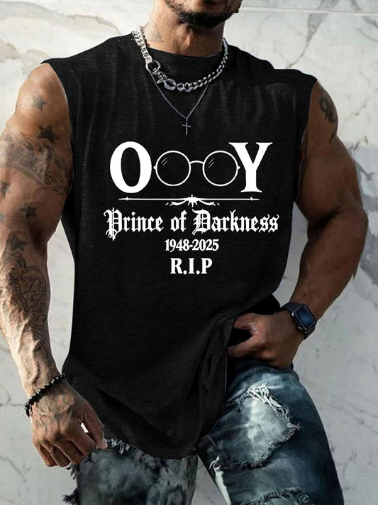 Men's Prince Of Darkness Forever Rip Legend Ozzy Osbourne Memorial Vest