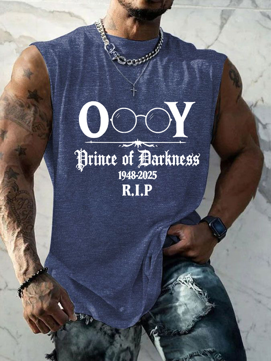 Men's Prince Of Darkness Forever Rip Legend Ozzy Osbourne Memorial Vest