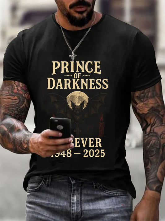 Men's Prince of Darkness Printed Casual T-Shirt
