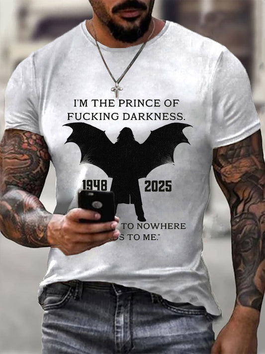 Men's Prince of Darkness Printed Casual T-Shirt