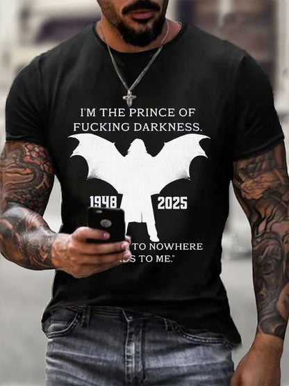 Men's Prince of Darkness Printed Casual T-Shirt