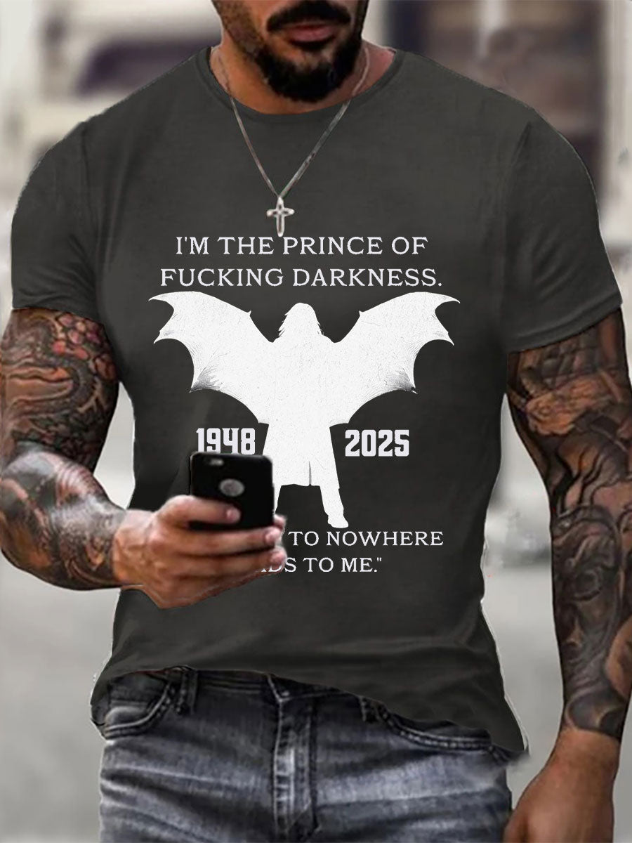 Men's Prince of Darkness Printed Casual T-Shirt