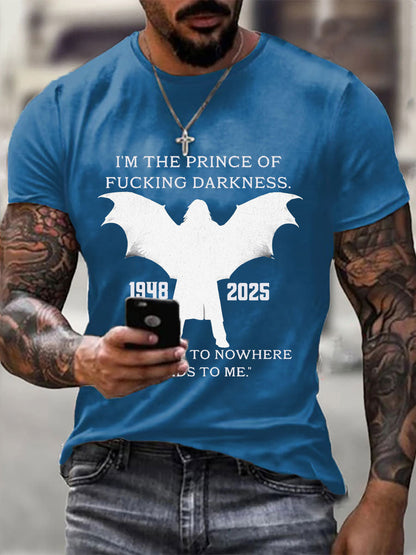 Men's Prince of Darkness Printed Casual T-Shirt