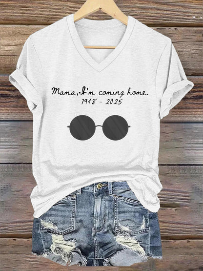 Women's Mama I'm Coming Home Rock Legend Memorial Tee