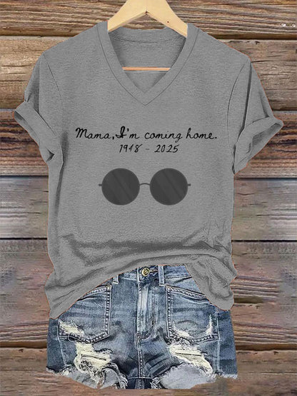 Women's Mama I'm Coming Home Rock Legend Memorial Tee