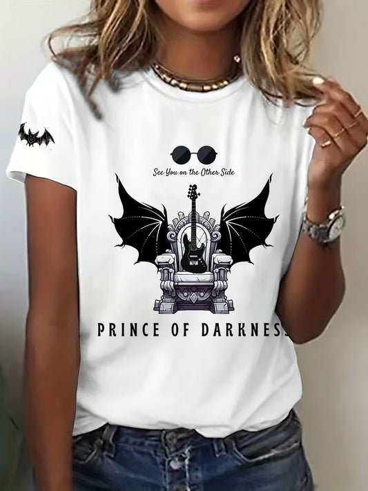 Women's Prince of Darkness Printed Casual T-shirt