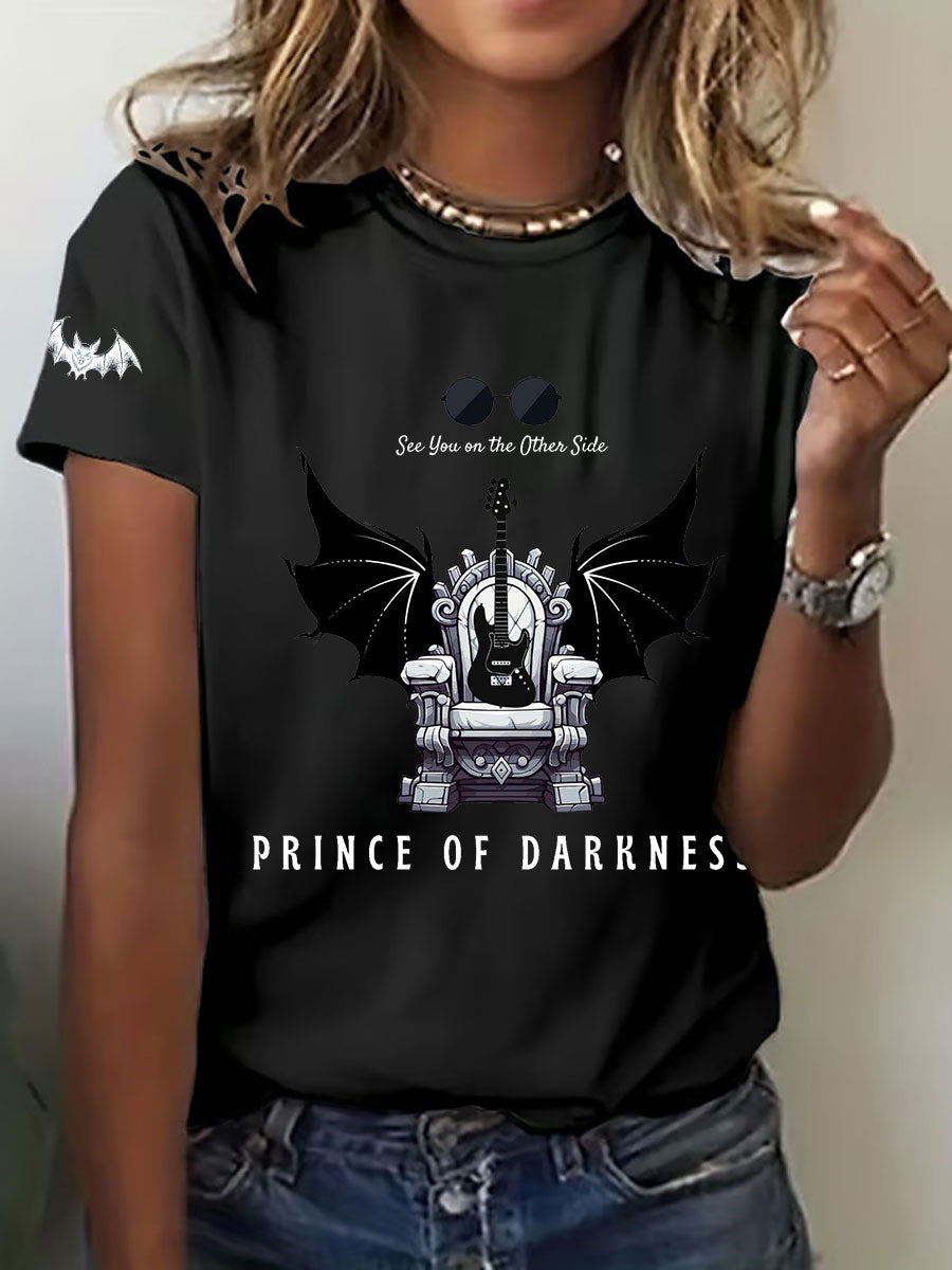 Women's Prince of Darkness Printed Casual T-shirt