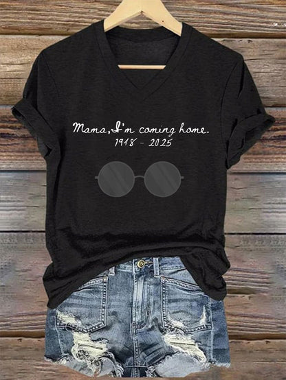 Women's Mama I'm Coming Home Rock Legend Memorial Tee