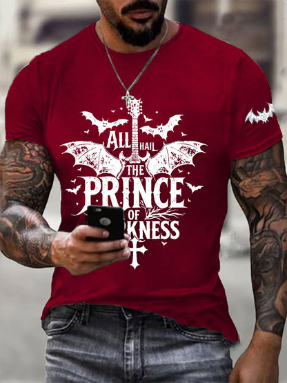 Men's Prince of Darkness Printed Casual T-Shirt