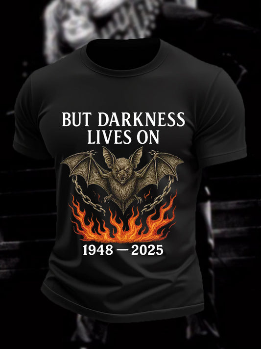 Men's But Darkness Lives On Rock Legend  Memorial Tee
