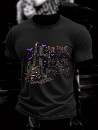 Men's All Hail Prince Of Darkness R.I.P Rock Legend  Memorial Tee