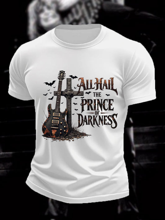 Men's All Hail Prince Of Darkness R.I.P Rock Legend  Memorial Tee