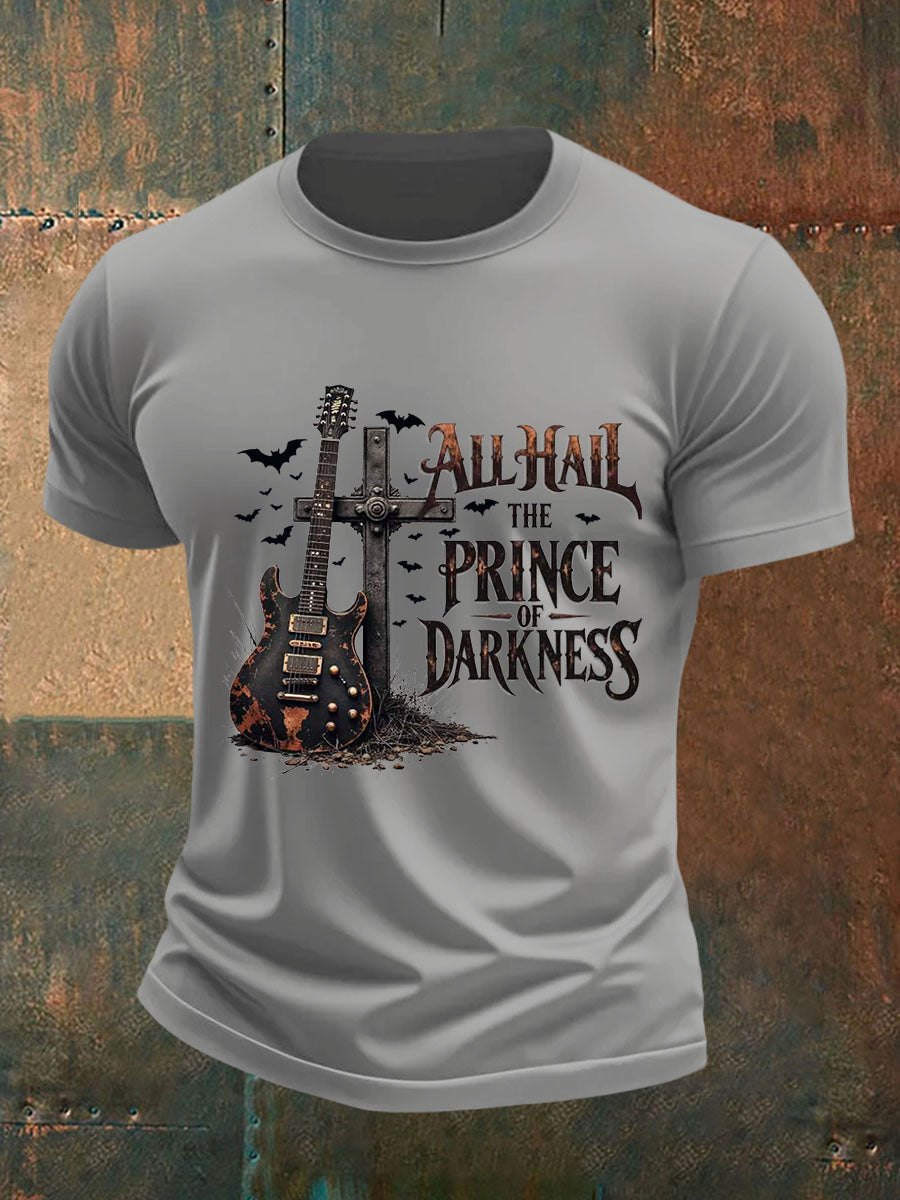 Men's All Hail Prince Of Darkness R.I.P Rock Legend  Memorial Tee
