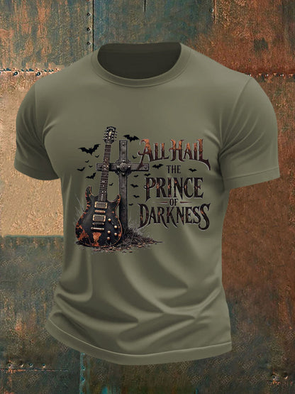 Men's All Hail Prince Of Darkness R.I.P Rock Legend  Memorial Tee