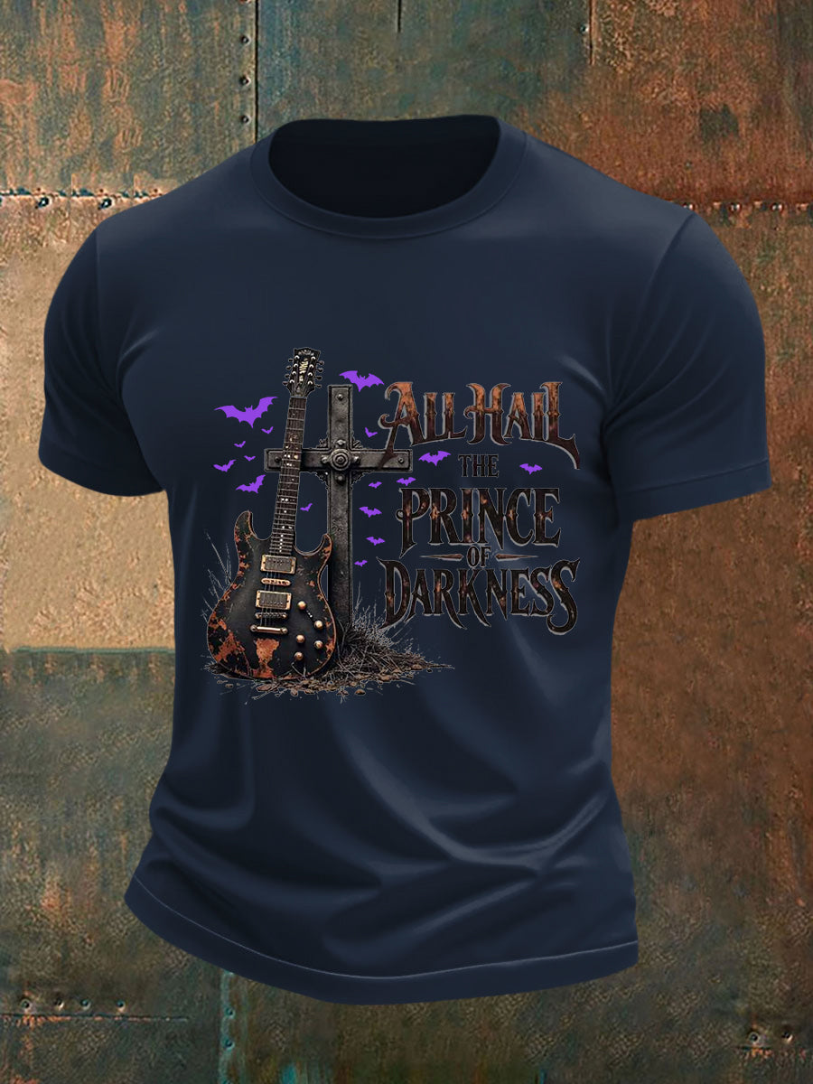 Men's All Hail Prince Of Darkness R.I.P Rock Legend  Memorial Tee