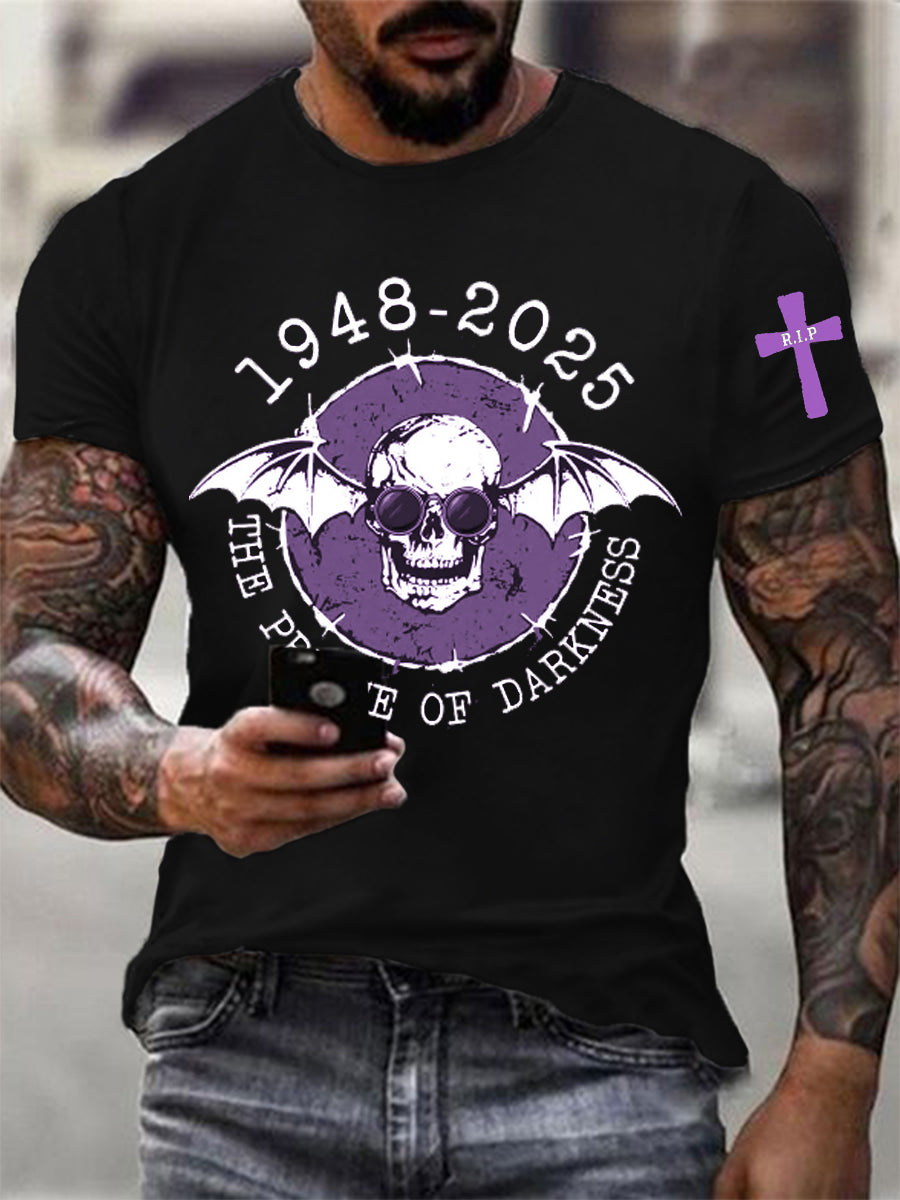 Men's Prince Of Darkness Forever Rip Legend Ozzy Osbourne Memorial Tee
