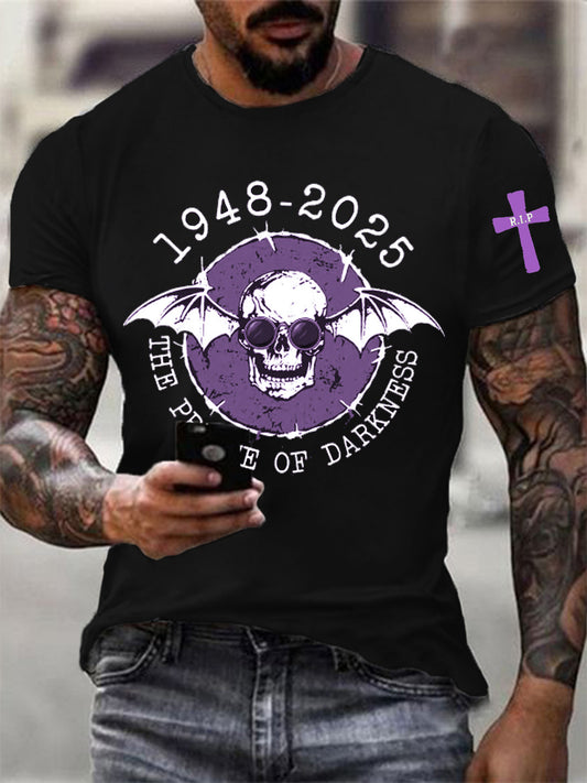 Men's Prince Of Darkness Forever Rip Legend Ozzy Osbourne Memorial Tee